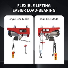 Electric Hoist 2200lbs 110V Winch 40FT Cable Single Double Sling Remote