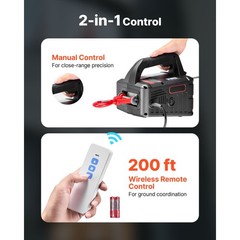 Uimoso 2-in-1 Electric Hoist Winch 1100 lbs with Manual and Wireless Control