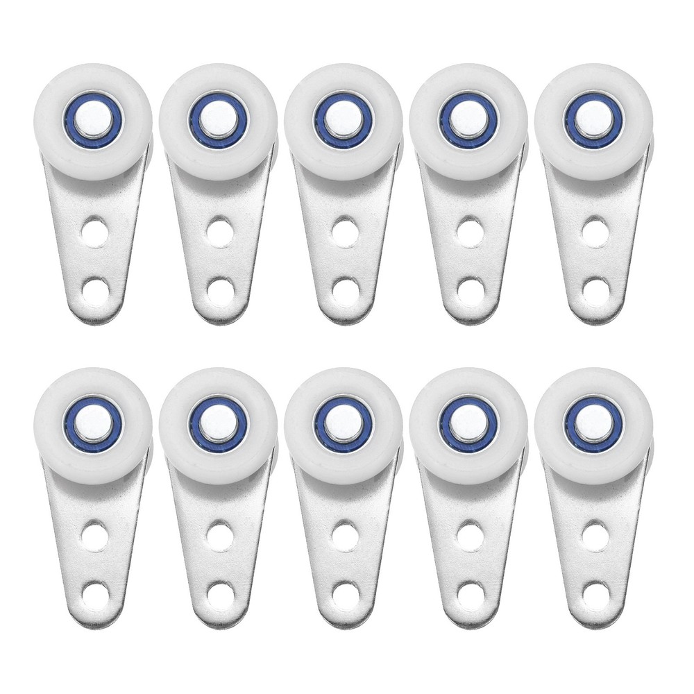 10pcs Trolley Assembly Roller, Sliding Track Roller Sliding Door, Silver
