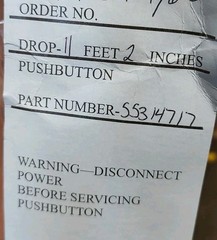 NEW Kone Cranes Control Pendant,POQ1022R 55314717 8 Button, 11ft 2in Length