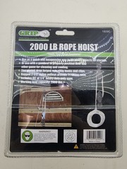 GRIP GRAND RAPIDS INDUSTRIAL 18090 Grip 2000 lb Rope Pulley Hoist
