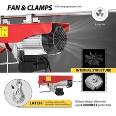 VIVOHOME Electric Hoist, 110V 1320 Lbs Winch with Remote Control, Zinc-Plated…