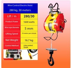 Mini Electric Hoist 220V Suspended Lifter Home Use Lifting Crane Winch