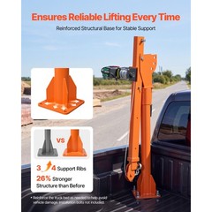 Uimoso Electric Truck Crane 1100 lbs Foldable Steel Winch for Lifting Tasks