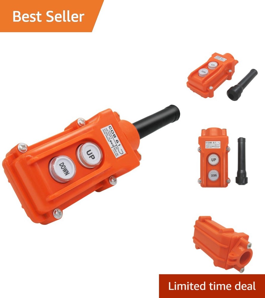 Wall-Mountable Push Button Switch for Up-Down Hoist Control – 2-Way Circuit