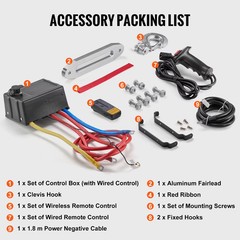 13500lbs Electric Winch Car Truck Winch 80ft Rope Wireless &Wired Remote Control