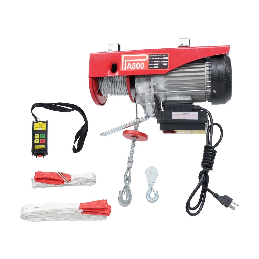 Mini Electric Hoist PA800 1760lbs 110V 1350W 328ft/100m Wireless Remote Control