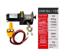 Compact 12V/24V/48V Electric Winch Hoist Lifter Vehicle-Mounted Crane