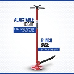 Strongway Under Hoist Jack Stand, 3/4-Ton Capacity, Foot Pedal Pump,
