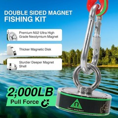 2000LB’s Complete Magnet Fishing Kit | Double 2000LB Sided