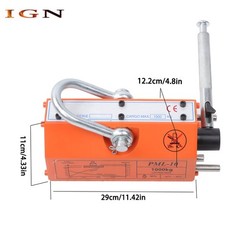 Magnetic Lifter Lifting Magnet 2 Safety Factor Neodymium Hoist 2200Lbs/1000kg