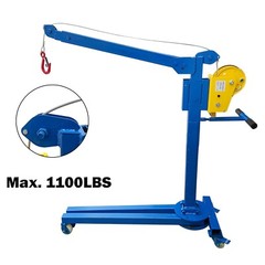1100LBS Foldable Small Hoist Portable Lifting Machine Crane Cargo Handling Crane