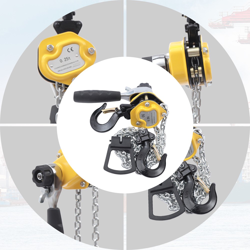 1/4 Ton Lever Block Chain Hoist Come Along Puller Ratchet Type 5FT Lift 550Lbs