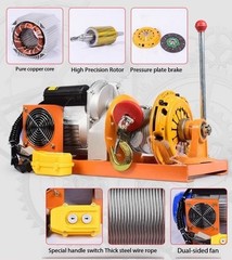 New Home Car Jack Stand Lift 220V Compact Quick-Lift Clutch Hoist Winch