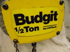 Quality USA Aluminum Alloy 8261 BUDGIT 1/2 Ton Hoist Chain fall 12 feet Lift