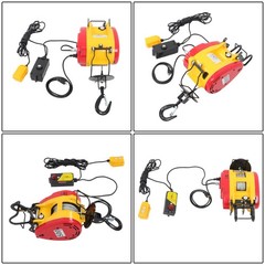 1100lbs 500kg 2in1 Portable Electric Hoist Winch Wire & Wireless Remote Control