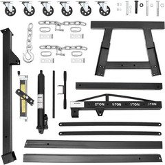 2T/4000Lbs Engine Hoist Shop Crane Lift Cherry Picker Hydraulic Pump w/ 6 Caster