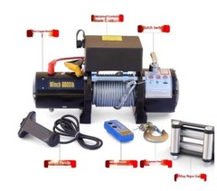 Electric Winch 12v Off Road Trailer Car Electric Hoist Household Small Hoist
