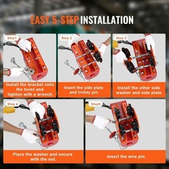 Durable Electric Hoist Trolley – 2200 lbs Capacity & Quick Installation Features