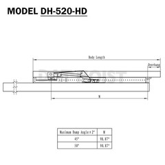 10 Ton Hydraulic Scissor Hoist – Fits 12-16′ Dump Body DH-520HD