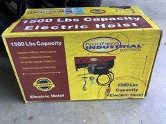 Northern Industrial Electrical 1500 Lbs Capacity Electric Hoist; New/NOS/NIB.