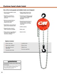 CMCO CYCLONE SERIES 646 MANUAL HAND CHAIN HOIST – 1/2 TON CAPACITY – 10 FT LIFT
