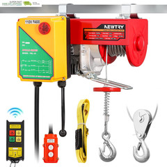 NEWTRY 1320Lb Electric Hoist Lift, Wireless & Cable Remote Control Overhead Elec
