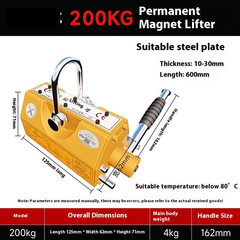Steel Magnetic Lifter 660 LB Permanent Metal Lifting Magnet 300 KG Magnetic Lift