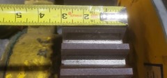 CMS Northern CRANE drive WHEEL ￼ASSEMBLY 23″ OD double flange 5-1/4″ wide 58/60