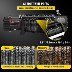SIHAO 13500LBS 12V Electric Winch 92FT Synthetic Rope for 4×4 Truck ATV Off Road