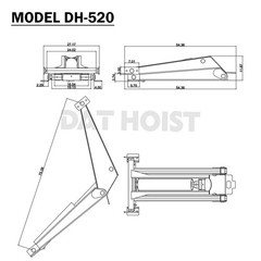 10 Ton Hydraulic Scissor Hoist for 12–16′ Dump Body | DH-520 Pro for Trailer