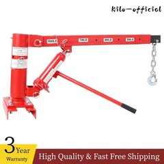 Hydraulic 1000LBS Pickup Truck Crane 360° Swivel Hoist Lift 38″-58″ for Factory