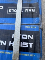 Ram Tools 1 Ton 8ft Lift Capacity Chain Hoist Brand New