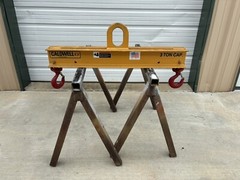 3 TON CALDWELL STRONG BAC SPREADER BAR WITH CROSBY HOOKS 3′ LONG 20S-3-3 (1)