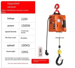 Mini Electric Hoist 220v Crane Home Small Lift Hoist Remote Control Traction