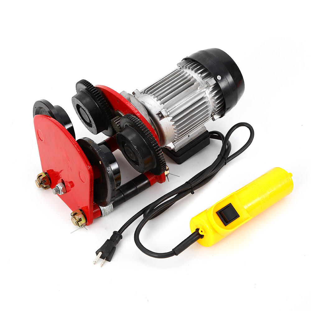 1 T Industrial Electric Hoist Trolley Wire Rope Hoist Winch Lifting Crane Cable