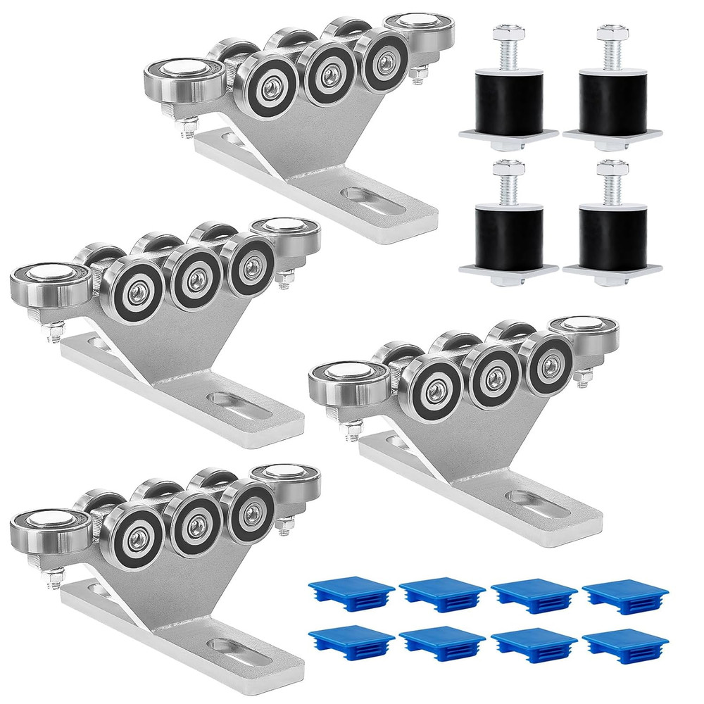 6+2 Wheel Unistrut Trolley with Limiter, Hoist Trolley Kit for Electric