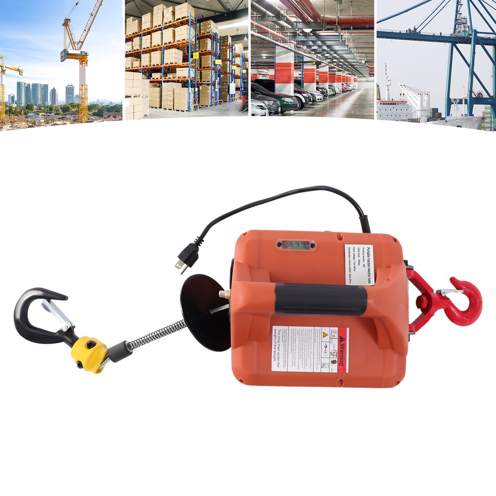 1100lb/500kg 110V Electric wireless Hoist Winch Hoist Crane Lift Remote Control