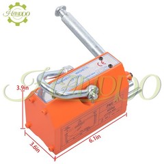 Permanent Magnetic Lifter Lifting Magnet 880 lbs/400 kg 2.5 Safety Factor Orange