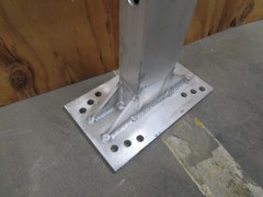 1 SingleVestil Aluminum Adjustable Height Gantry Crane Floor Upright Stand Leg