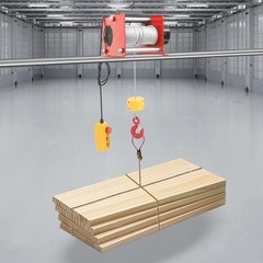Electric Hoist with Long Steel Wire Rope 10.43×10.63×9.84 in 881LBS 110V Red