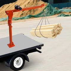 1100 LB Truck-Mounted Crane Hoist Truck-Mounted Crane with 12V Electric Winch