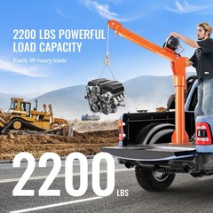 Pickup Truck Bed Crane 2200lb Folding 360° Swivel Adjustable Boom