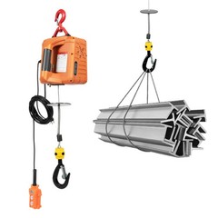 3in1 Portable Electric Hoist Winch 440lbs 1500W Wireless/Manual Control US 110V