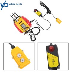 Electric Hoist Winch 2-in-1, 1100 lbs Capacity with Wire&Wireless Remote Control