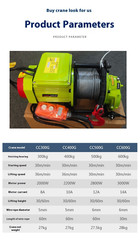 Brushless Fast Small Diamond Hoist Micro Electric Hoist Home Small Crane
