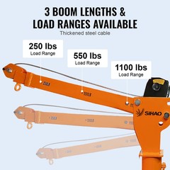 SIHAO Vehicle-Mounted Crane Winch 3500lbs 1100lbs Electric Trailer Off-Road Gear