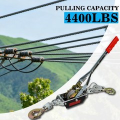 4400 lbs Come Along Winch, 12.14ft Steel Cable, 2 Hooks,Heavy Duty Power Pull…