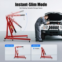 2 Ton Folding Engine Hoist Heavy Duty Engine Hydraulic Shop Crane 4 Level Adjust
