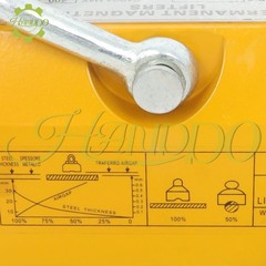 Permanent Magnetic Lifter Lifting Magnet 880 lbs/400 kg 2.5 Safety Factor Yellow